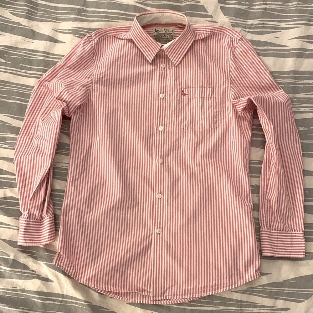 Jack Wills pink striped shirt